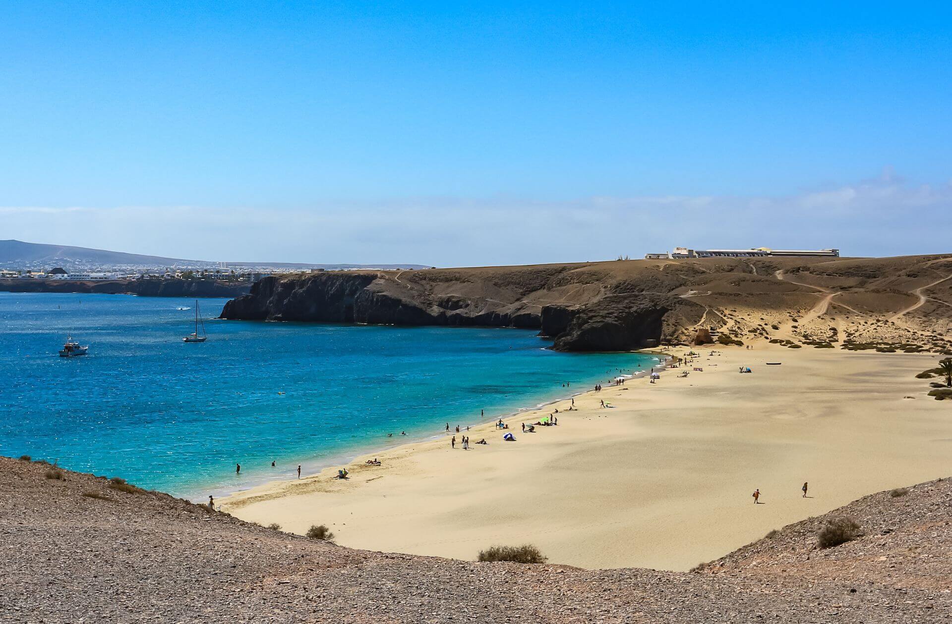 beach at playa blanca in lanzarote